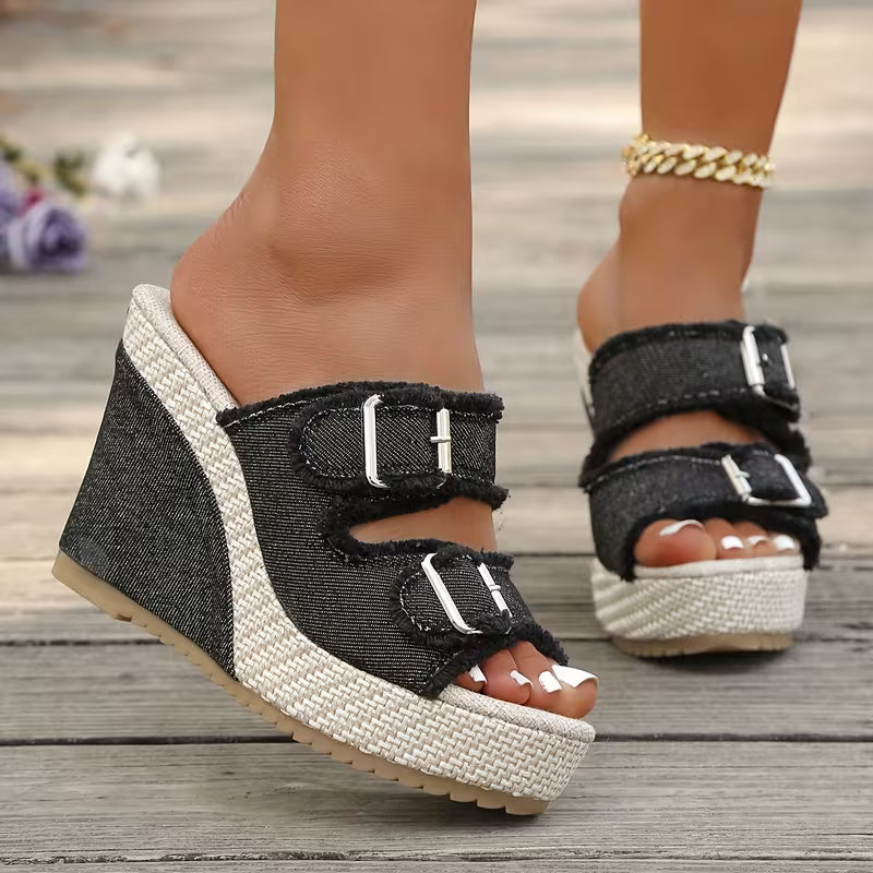 Atelier | Frayed Edge Wedge Sandalen – Isabels Modehaus (Bild 7)