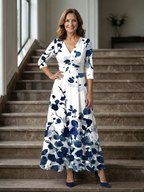 Celine | Midi-Kleid mit Kreuzwickel-Ausschnitt – Isabels Modehaus (Bild 18)