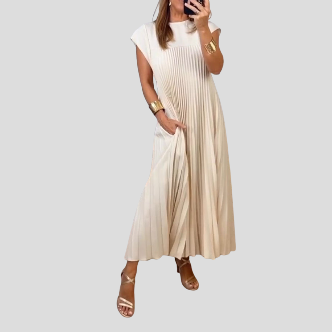 Petra™ – Zeitloses & Bequemes Plissiertes Kleid – Isabels Modehaus (Bild 6)