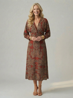 Lune | Natürliches Wickel-Midikleid – Isabels Modehaus (Bild 9)