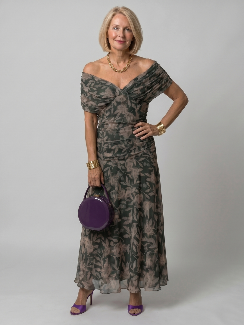Calen | Off-Shoulder Midi Kleid – Isabels Modehaus (Bild 5)