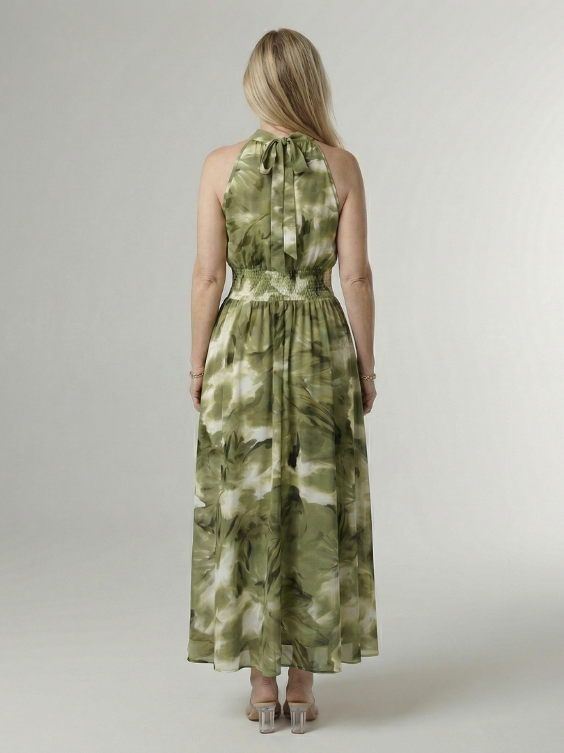 Sylin | Gathered Halter Midi Kleid – Isabels Modehaus (Bild 11)