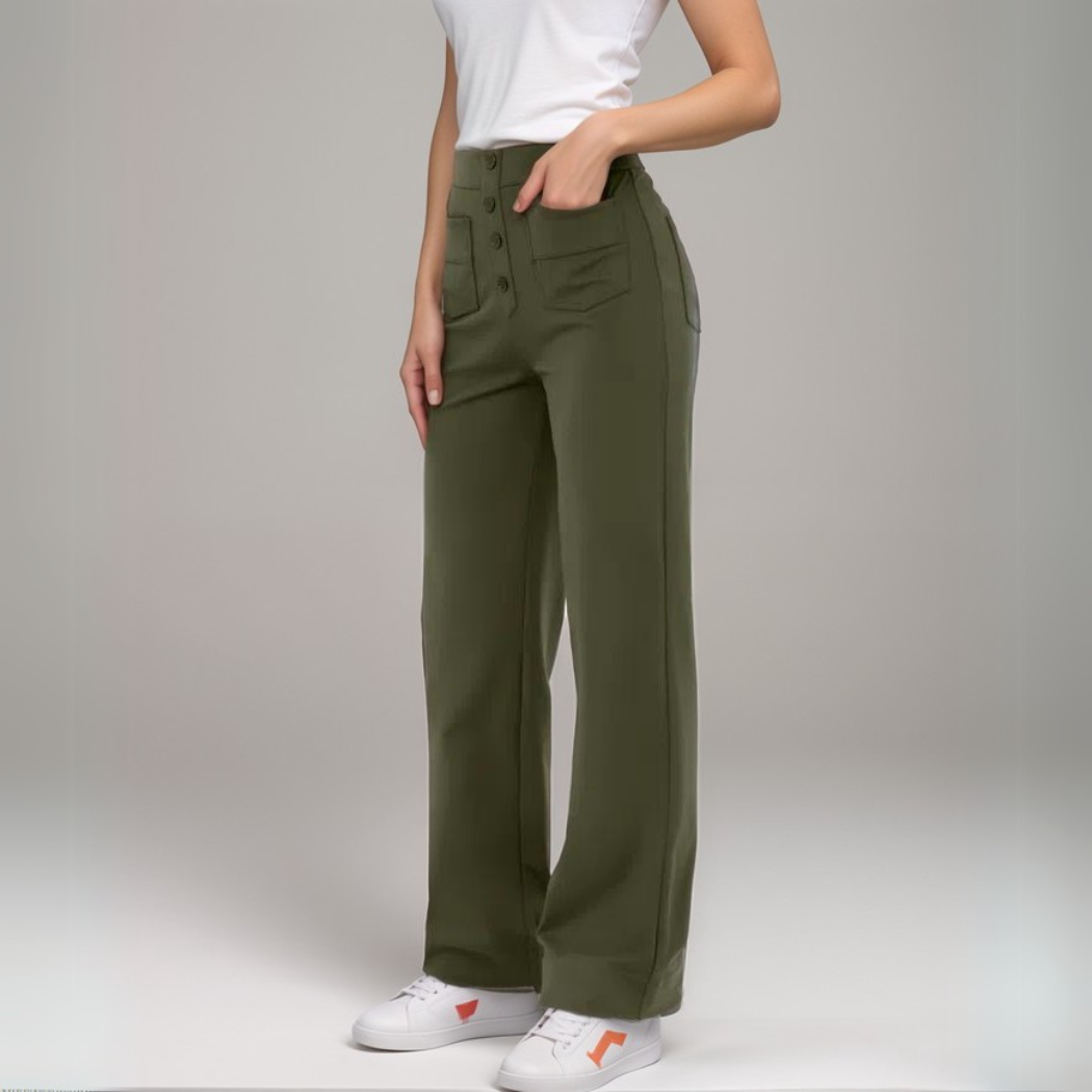 Elastische Hose mit hoher Taille – Isabels Modehaus (Bild 5)