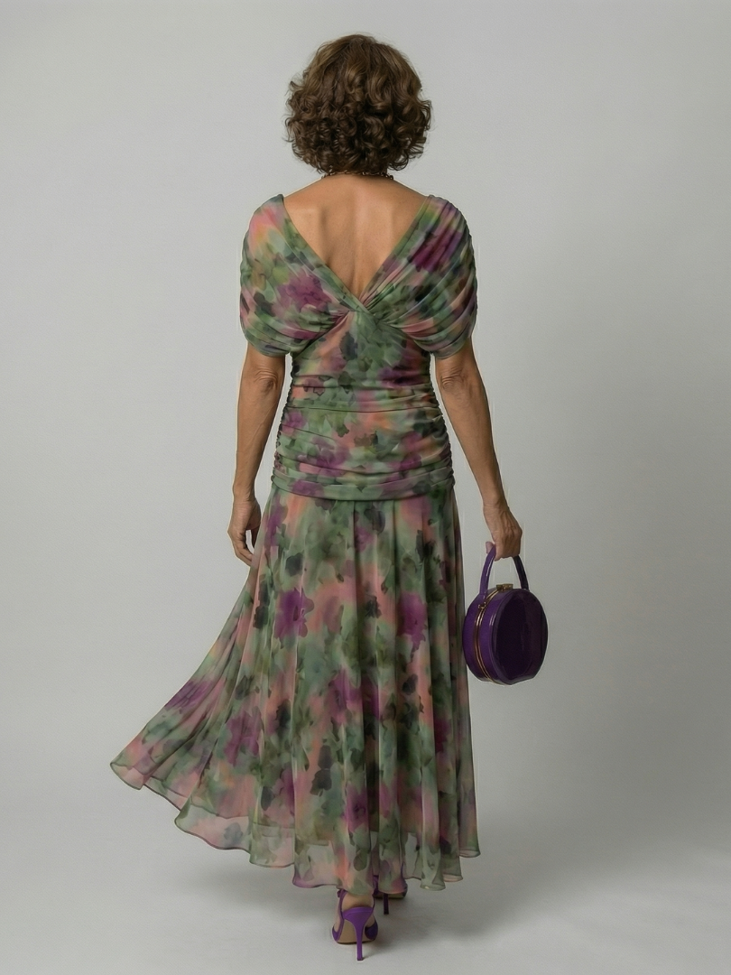 Calen | Off Shoulder Flow Midi Kleid – Isabels Modehaus (Bild 14)