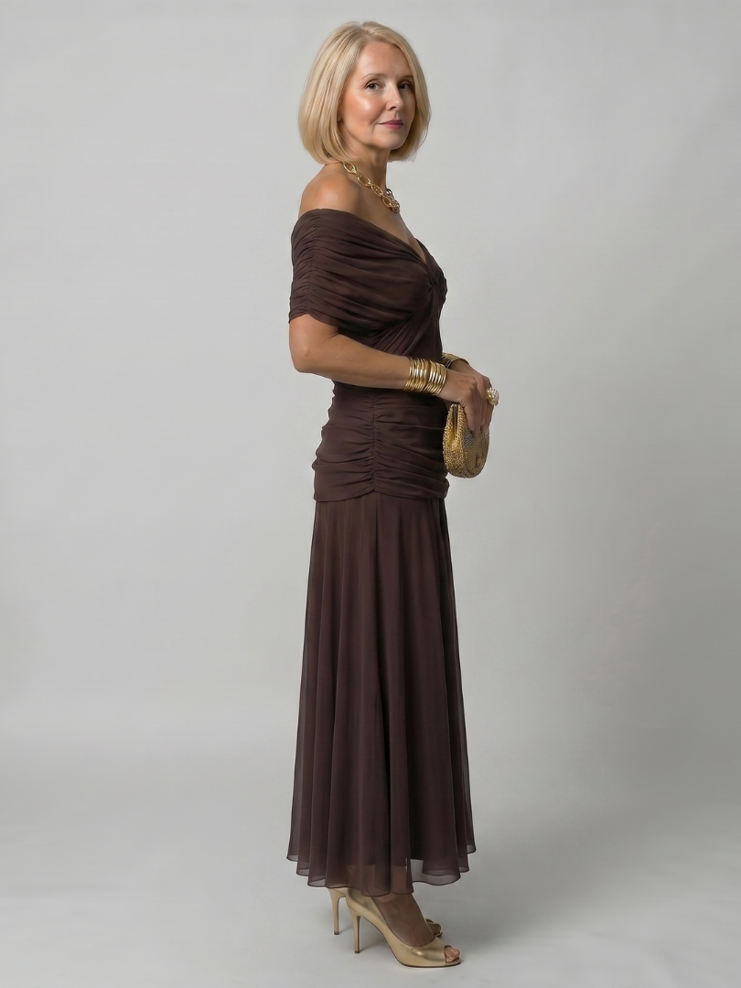 Calen | Off-Shoulder Midi Kleid – Isabels Modehaus (Bild 13)