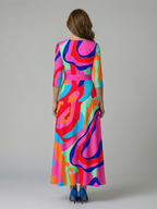 Celine | Midi-Kleid mit Kreuzwickel-Ausschnitt – Isabels Modehaus (Bild 11)