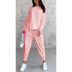 Isabel | Damen Langarm-Sweatshirts mit unregelmäßigem Saum & Hosen-Set