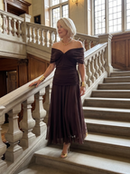 Calen | Off-Shoulder Midi Kleid – Isabels Modehaus (Bild 17)