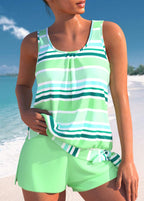Rosa | Entspanntes gestreiftes Tankini-Set – Isabels Modehaus