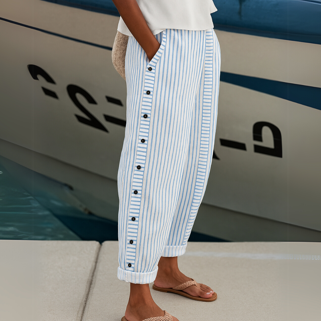 REA | BEQUEME GESTREIFTE FREIZEITHOSE – Isabels Modehaus (Bild 2)