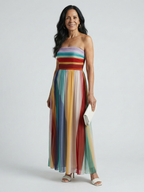 Serene | Leichtes Streifen-Maxikleid – Isabels Modehaus