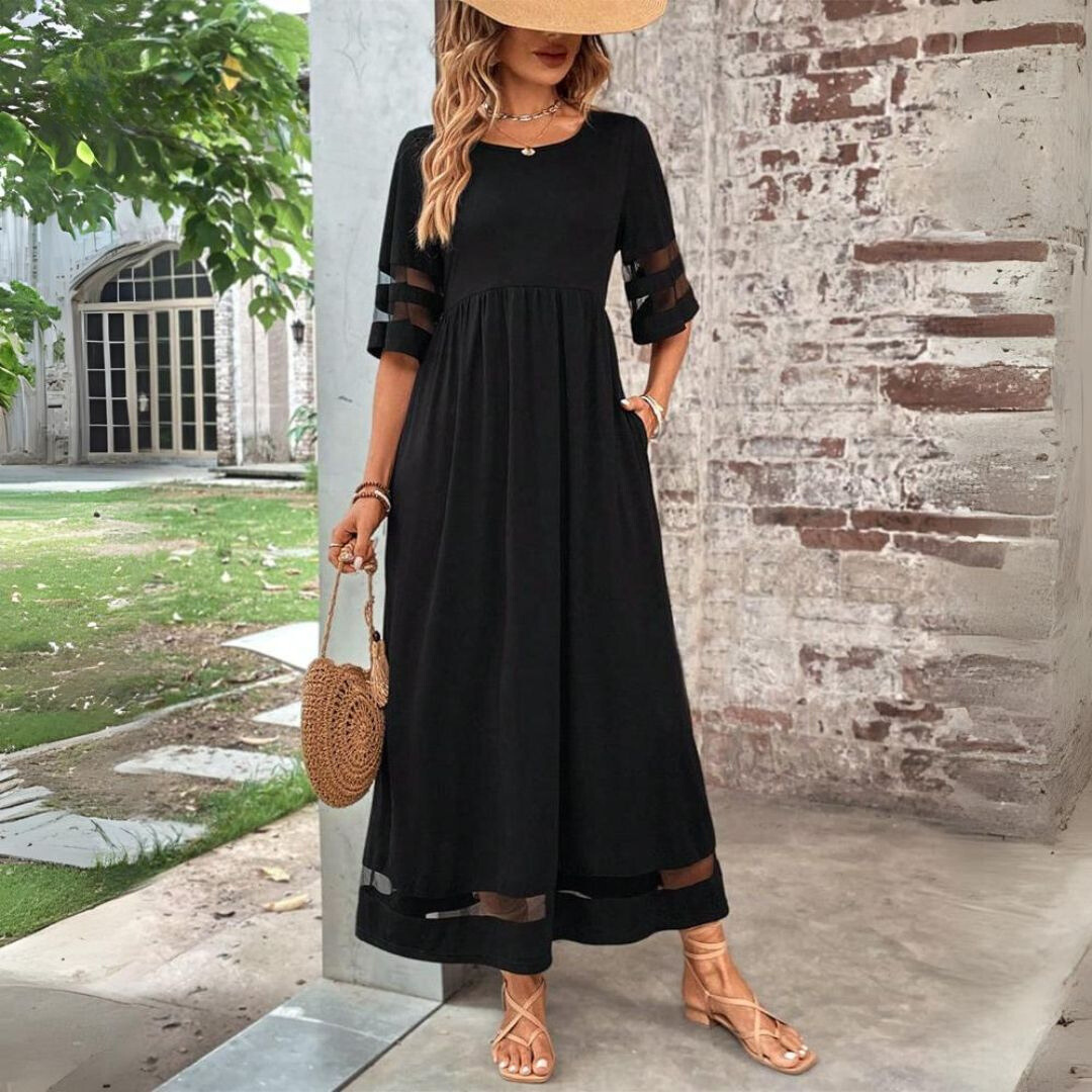 Aubrey™ – Figurbetonendes Midi-Kleid mit Bauchbedeckung – Isabels Modehaus