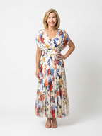 Savannah | Floral Plissierter Midi – Isabels Modehaus