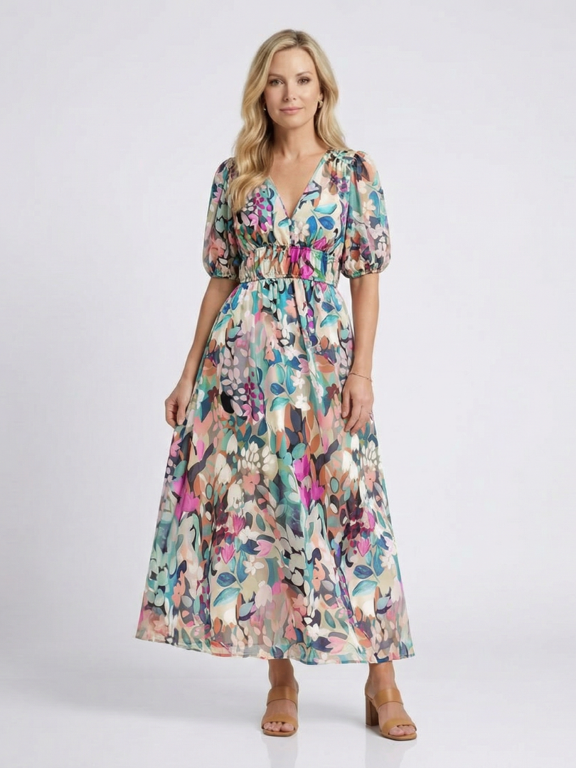 EULALIE | BLUMEN MIDI-KLEID – Isabels Modehaus (Bild 3)