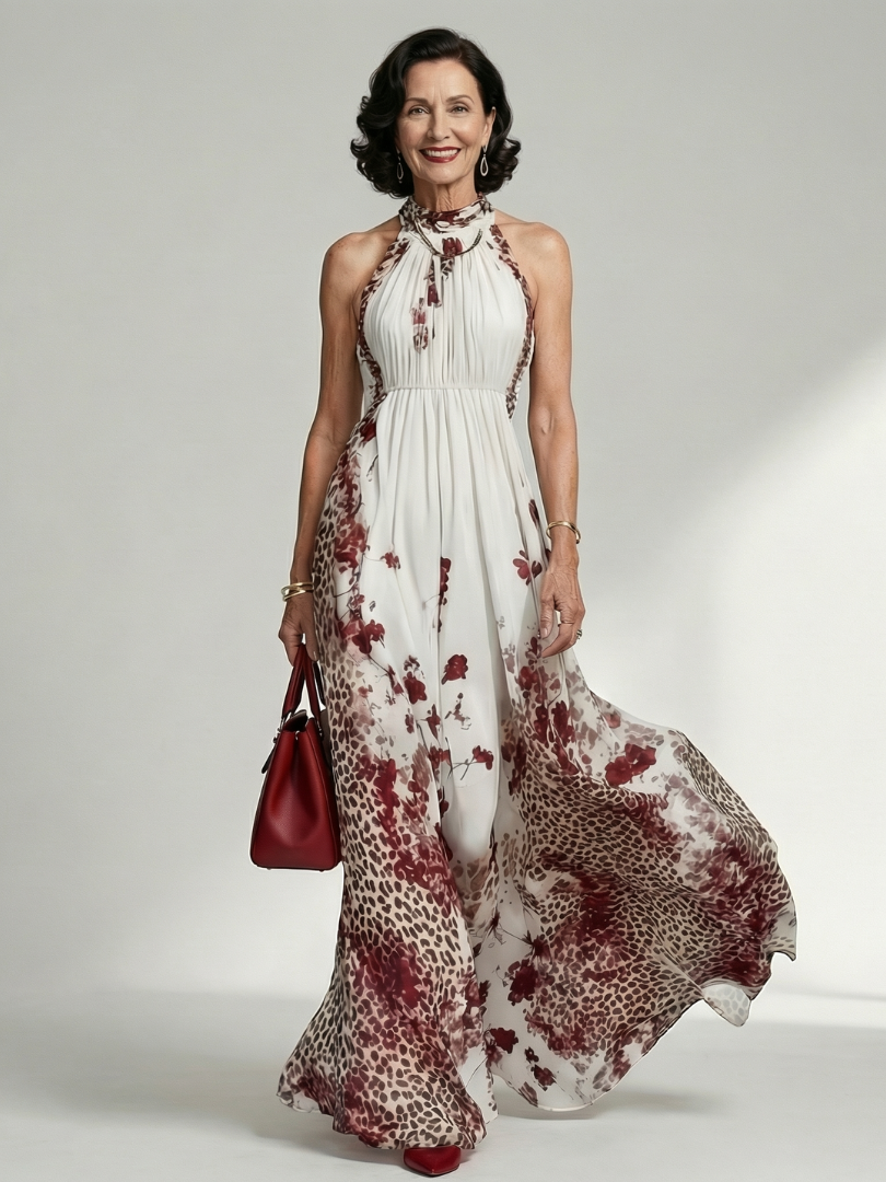Orlune | Falten Maxi-Kleid in Weiß – Isabels Modehaus