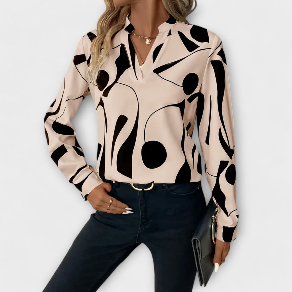 Zaylith | Elegante V-Ausschnitt-Bluse – Isabels Modehaus