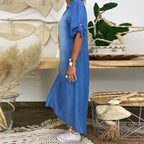 Andrea™ – Langes Kleid in Jeansoptik mit Seitenschlitz – Isabels Modehaus (Bild 4)