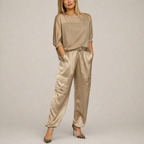 Erin | Lässiges Satin Cargo Set – Isabels Modehaus
