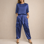 Erin | Lässiges Satin Cargo Set – Isabels Modehaus (Bild 2)