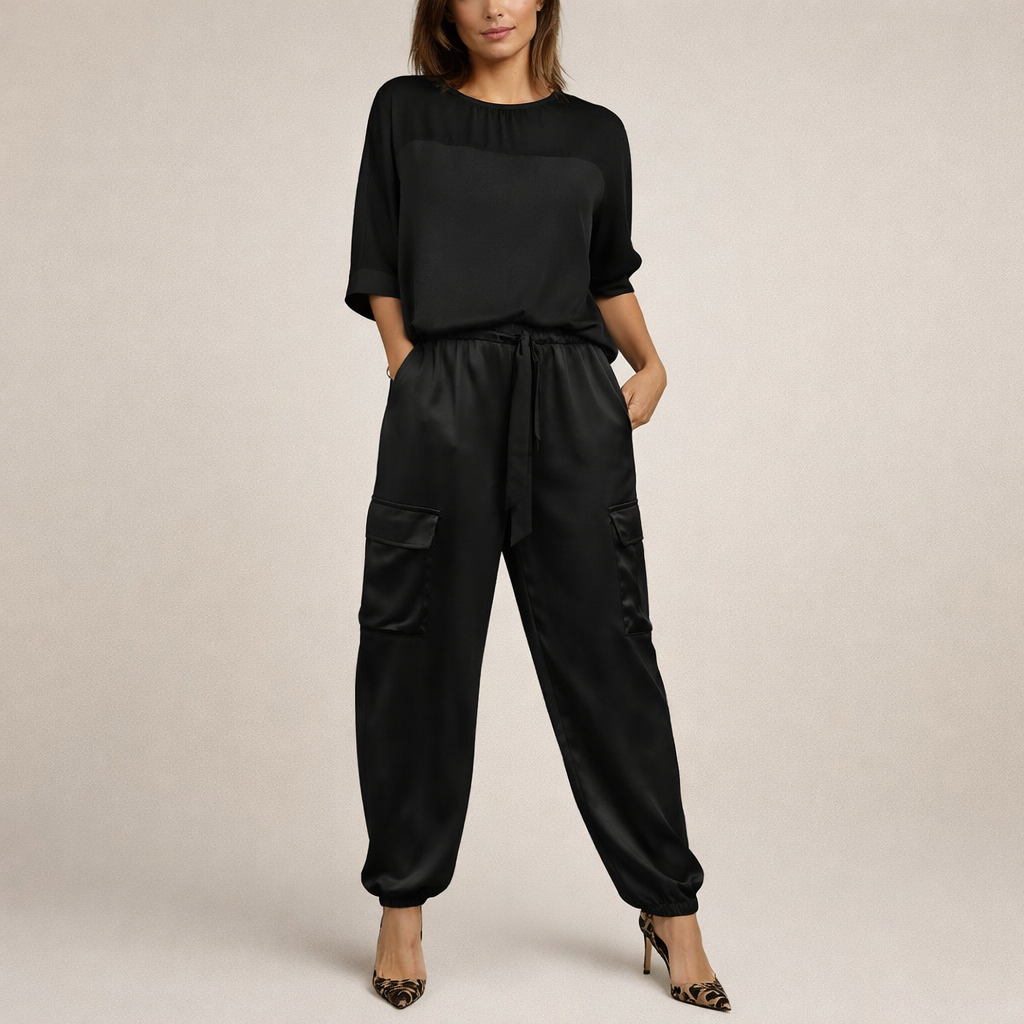 Erin | Lässiges Satin Cargo Set – Isabels Modehaus (Bild 3)