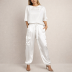 Erin | Lässiges Satin Cargo Set – Isabels Modehaus (Bild 5)