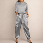 Erin | Lässiges Satin Cargo Set – Isabels Modehaus (Bild 4)