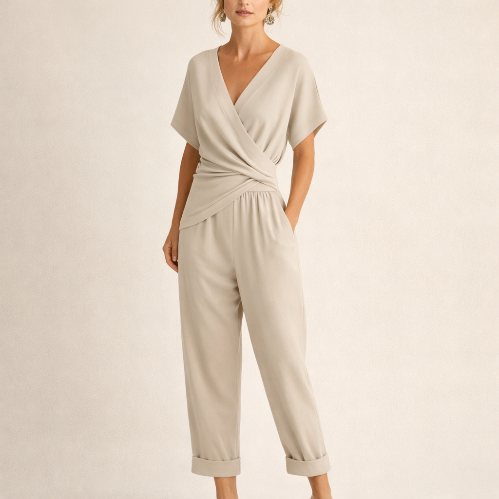Kayla | Eleganter Wickel-Overall – Isabels Modehaus