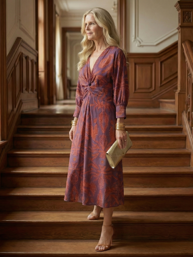 Lune | Natürliches Wickel-Midikleid – Isabels Modehaus (Bild 20)