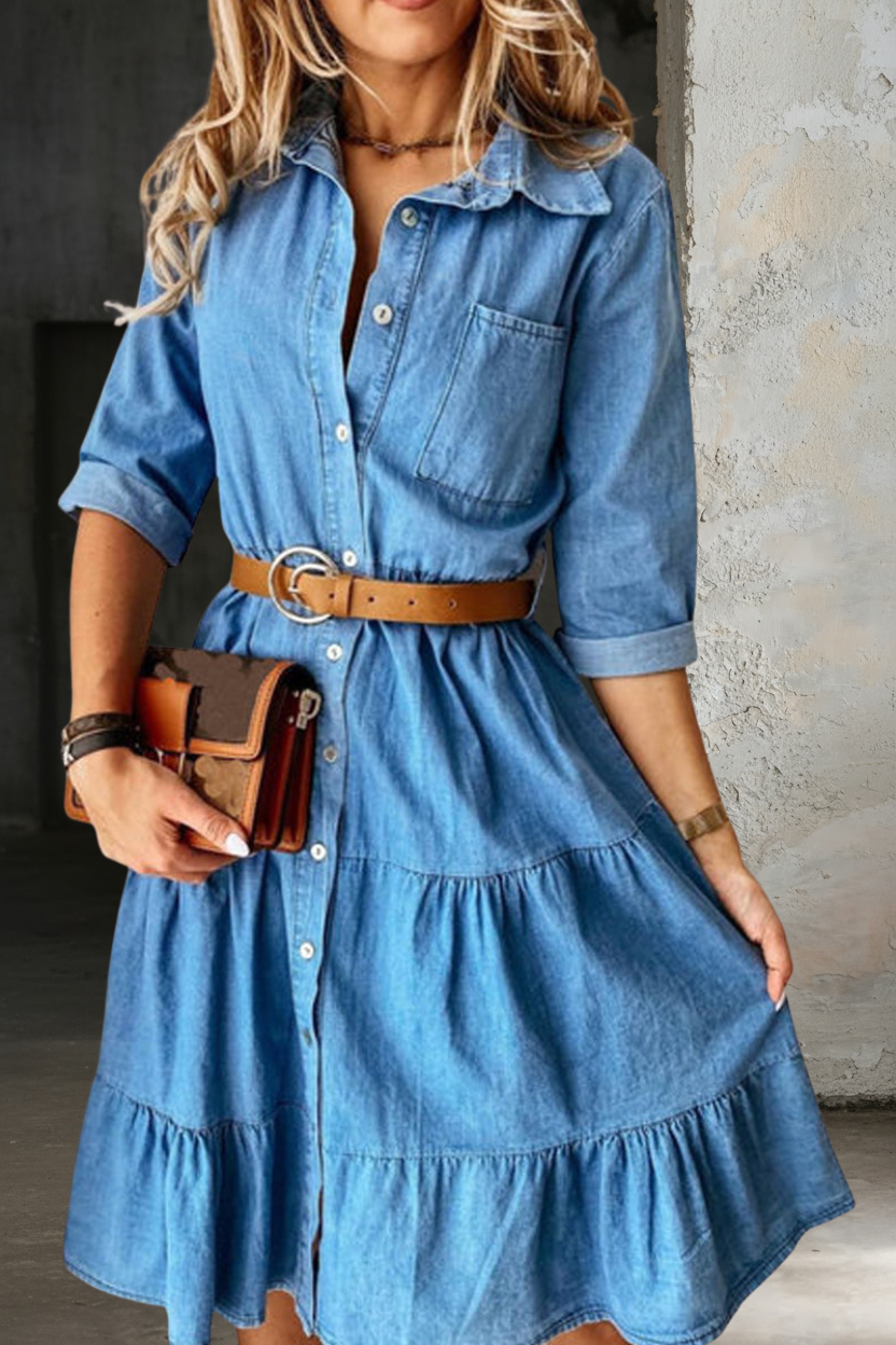 Barbara | Lässiges elegantes Denim-Kleid – Isabels Modehaus (Bild 2)