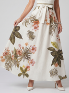 Wiese | Drapiertes Halter-Botanisches Panel-Maxikleid – Isabels Modehaus (Bild 3)