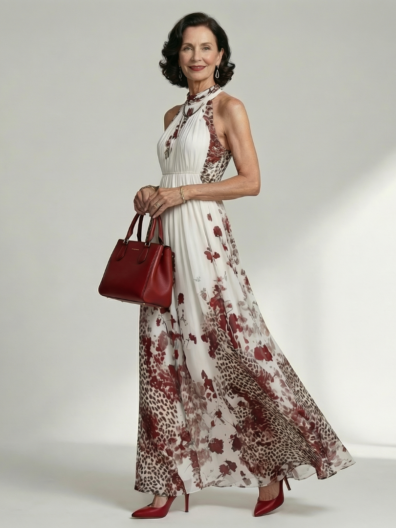 Orlune | Falten Maxi-Kleid in Weiß – Isabels Modehaus (Bild 2)