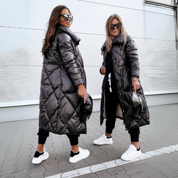 Noelia | Lange, elegante Steppjacke im Bomber-Stil – Isabels Modehaus (Bild 4)