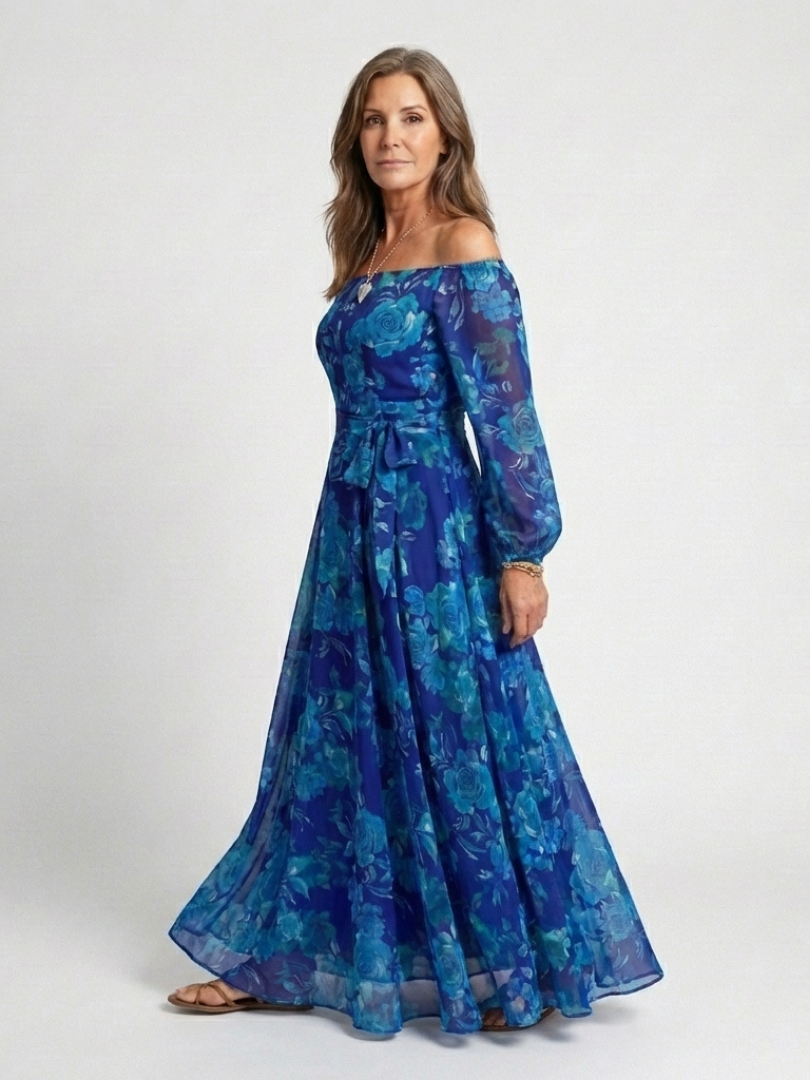 Aspen | Off-Shoulder Floral Maxi – Isabels Modehaus (Bild 2)