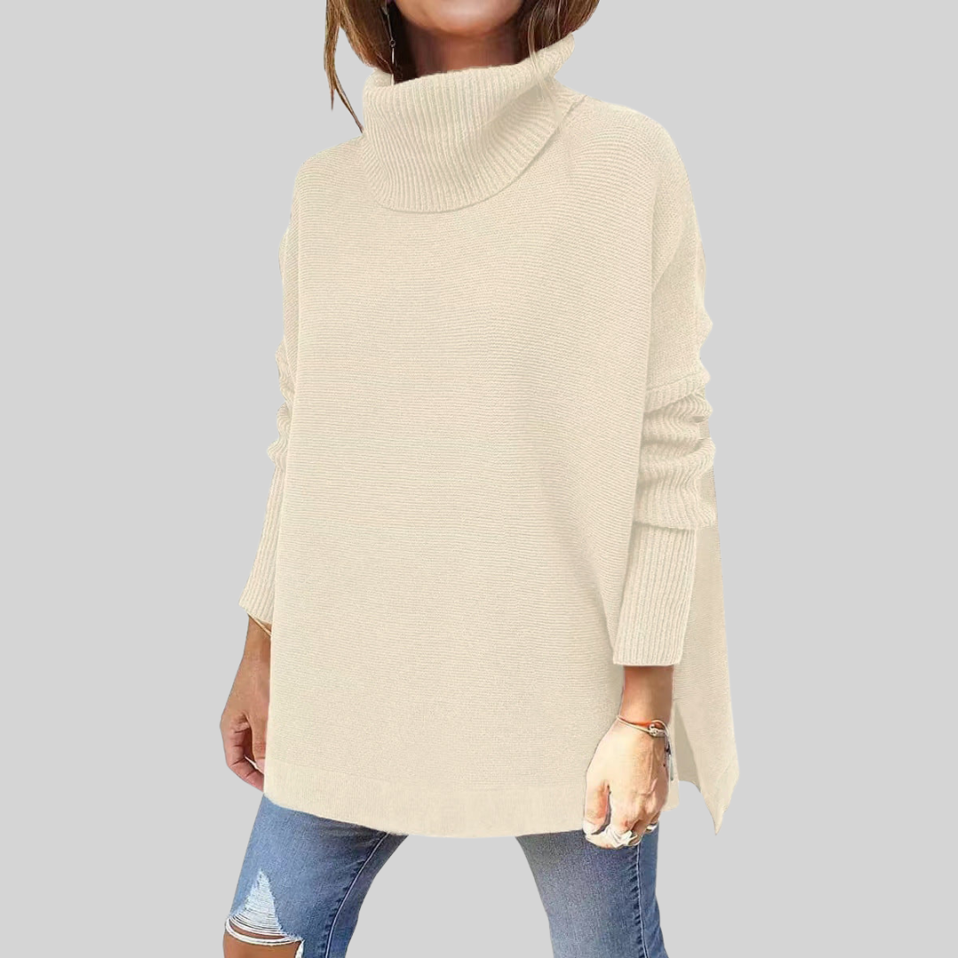 Annelise I Oversize Pullover mit Rollkragen – Isabels Modehaus