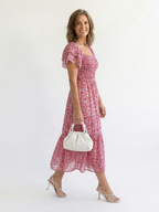 Odette | Off-Shoulder Blumen Smocked Midi Kleid – Isabels Modehaus (Bild 2)
