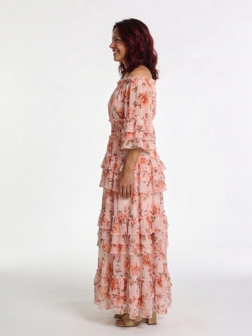 ROSALIE | FLORALER RÜSCHEN-MAXIKLEID – Isabels Modehaus (Bild 3)