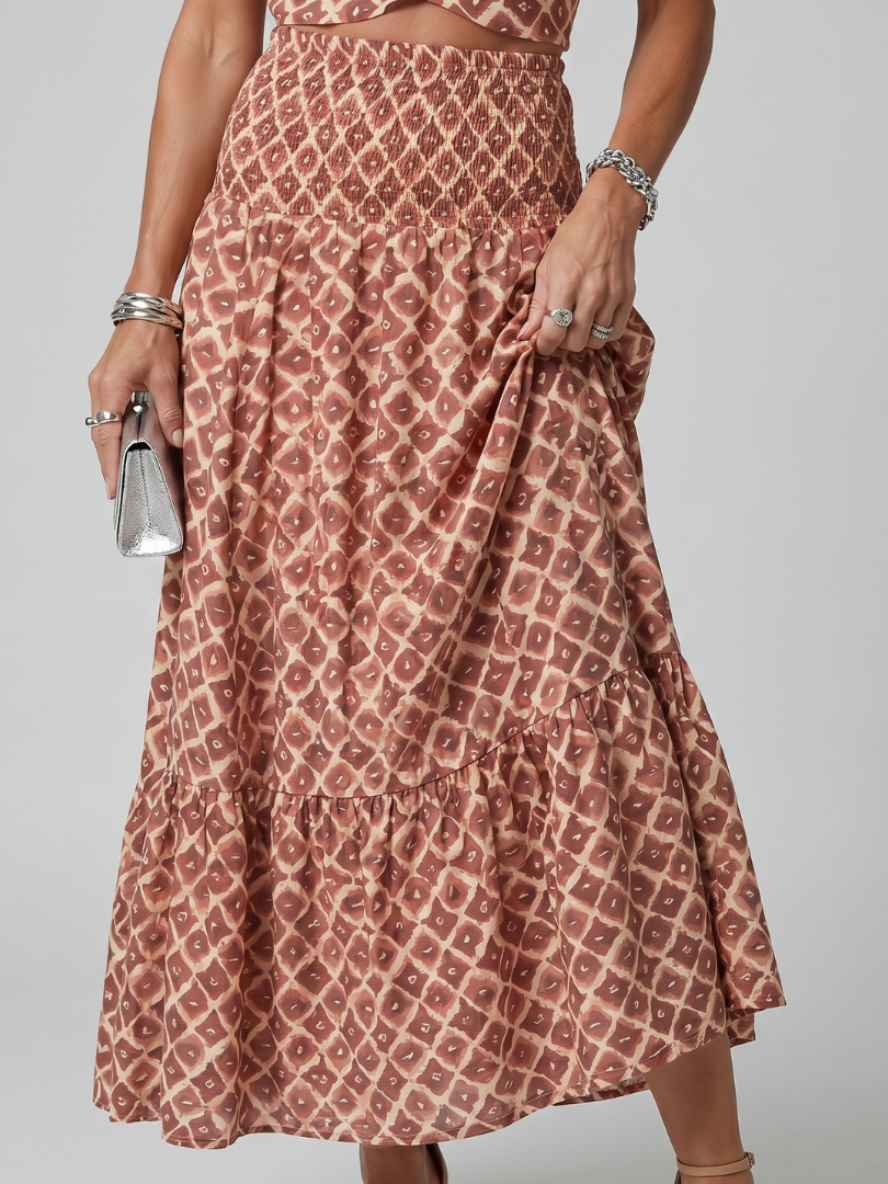Amira | Geometrisches Print Cutout Midi Kleid – Isabels Modehaus (Bild 3)