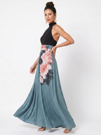 Olympas | Halter Bodice Floral Skirt Maxi Kleid – Isabels Modehaus (Bild 2)