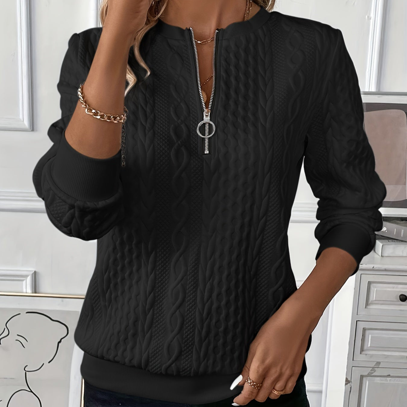 Lucia I Pullover mit Reißverschluss – Isabels Modehaus (Bild 10)