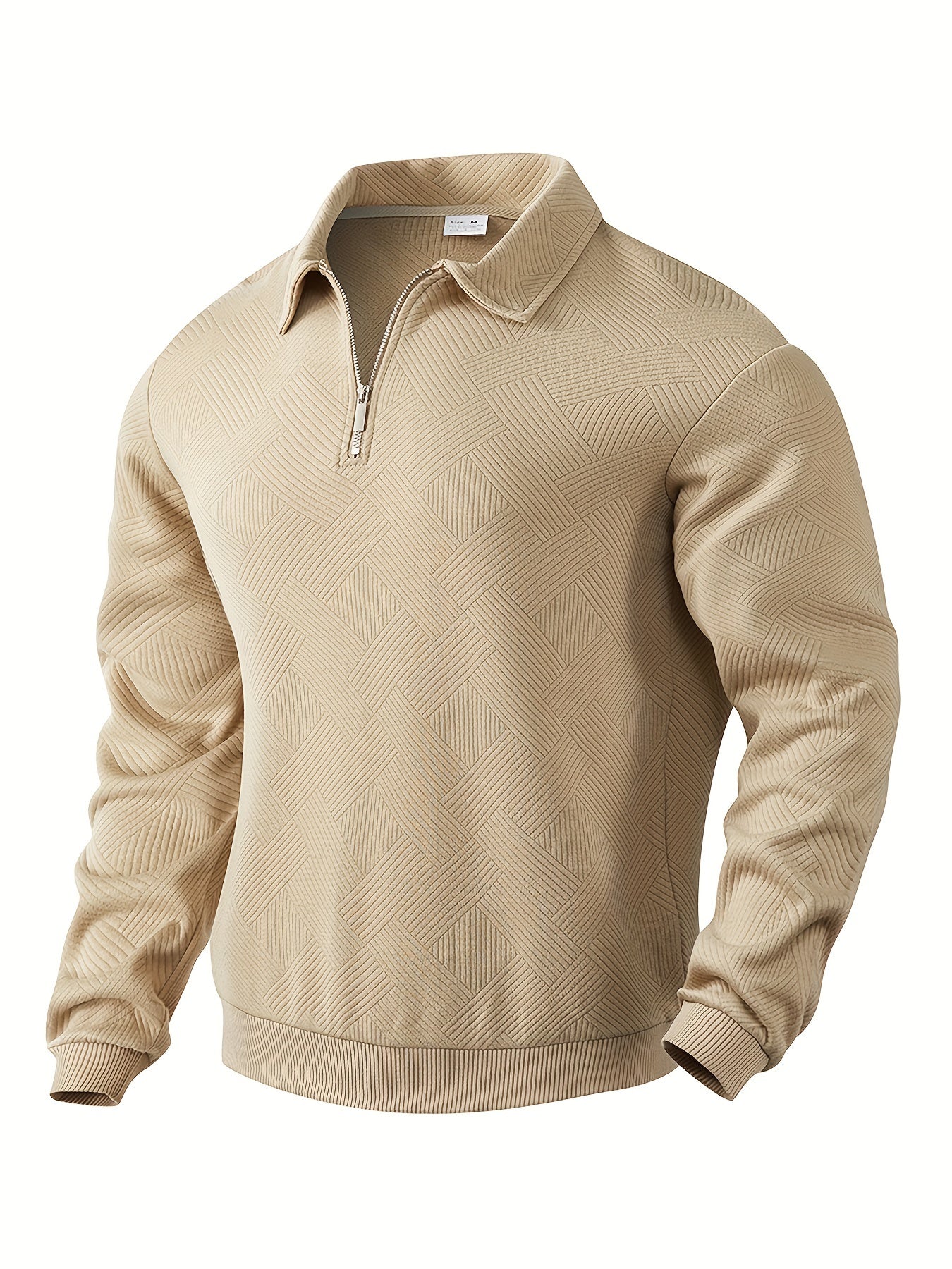Finn | Geometrisches Design Vintage Reißverschluss Pullover – Isabels Modehaus