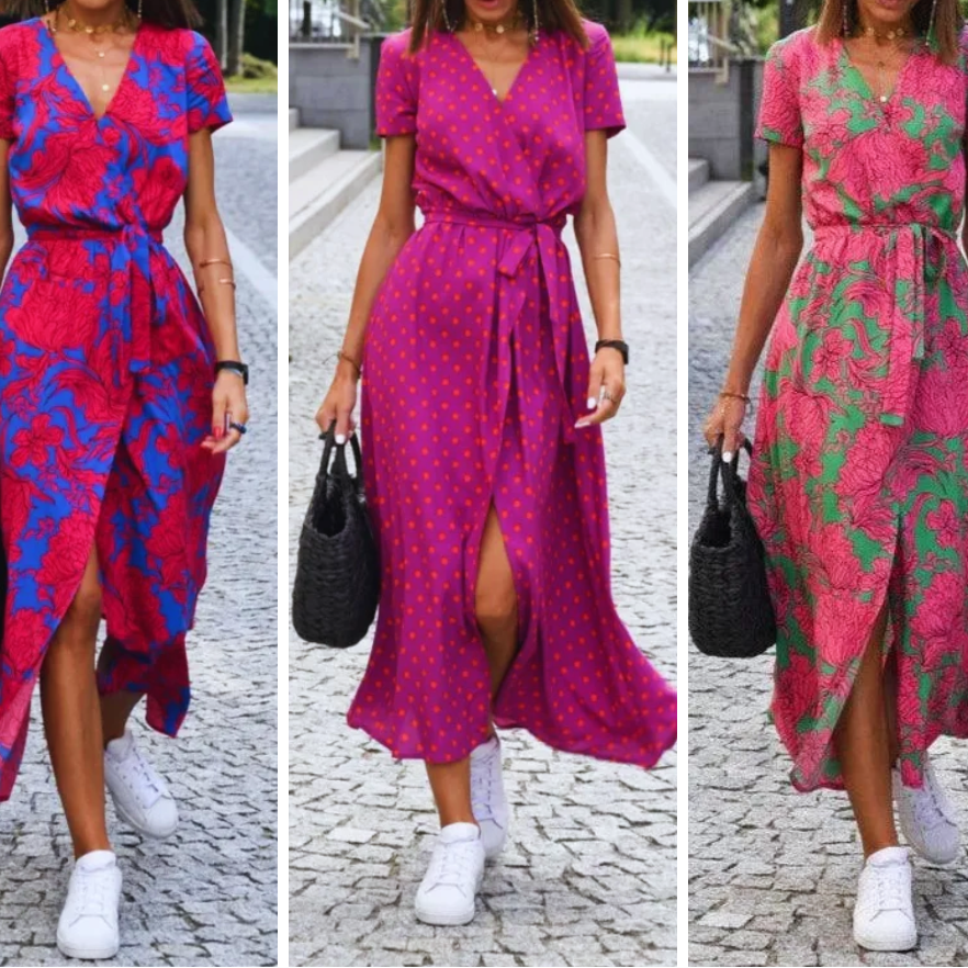 Jorlyn™ - Elegantes Kleid mit V-Ausschnitt und figurbetonter Passform – Isabels Modehaus (Bild 12)