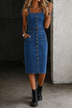 Indira | Denim Kleid mit Knopfleiste – Isabels Modehaus (Bild 3)
