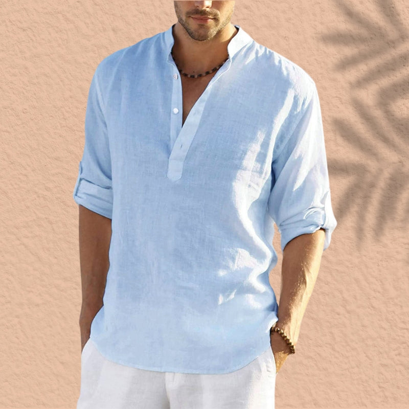 Georg | Lässiges Langarmhemd Aus Leinen – Isabels Modehaus (Bild 3)