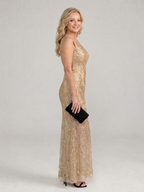Sirea | Pailletten ärmelloses, transparentes Midi-Kleid – Isabels Modehaus (Bild 2)