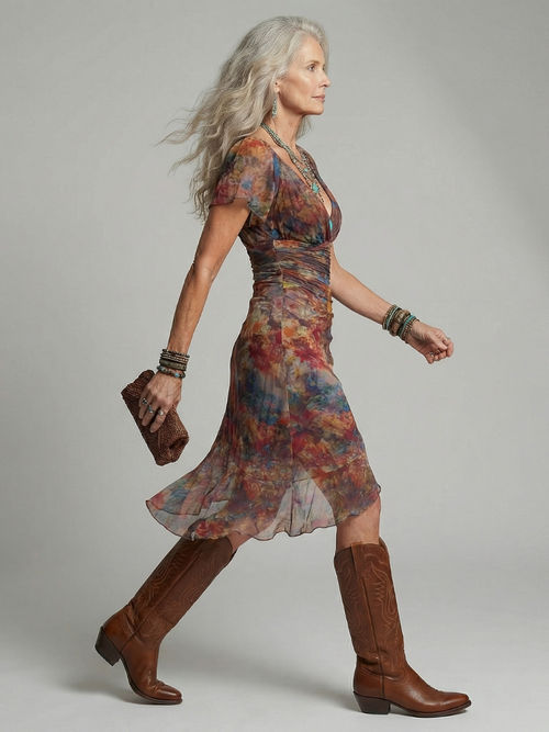 Aeris | Ruhiger Halter Midi-Kleid – Isabels Modehaus (Bild 2)