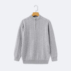 Christian | Eleganter Zopfmuster-Strickpullover mit Halbzip – Isabels Modehaus (Bild 4)