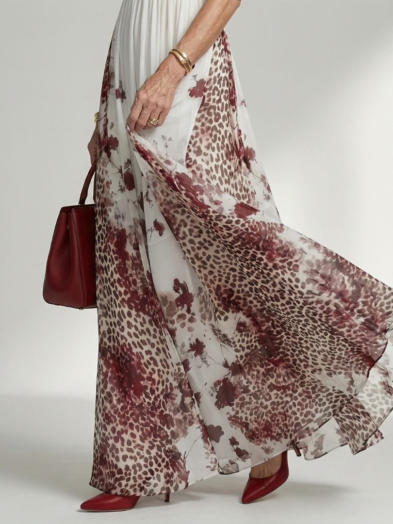 Orlune | Falten Maxi-Kleid in Weiß – Isabels Modehaus (Bild 3)