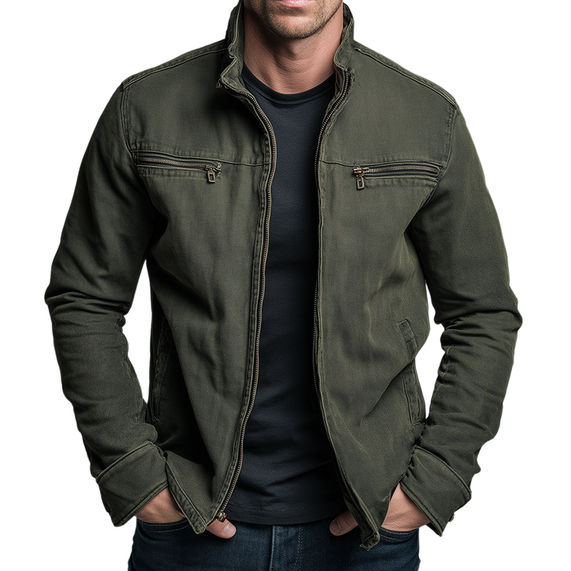 Raufeld | Vintage Baumwoll Zip-Jacke – Isabels Modehaus