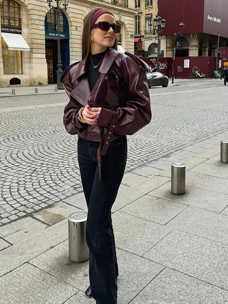 Lina | Stylische Lederjacke – Isabels Modehaus (Bild 4)