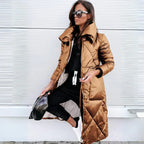 Noelia | Lange, elegante Steppjacke im Bomber-Stil – Isabels Modehaus